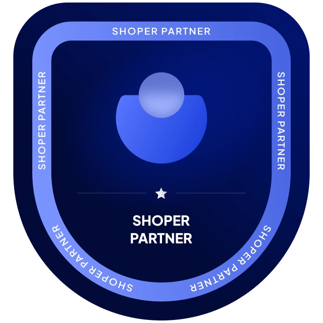 Logo platformy Shoper - sklepy internetowe
