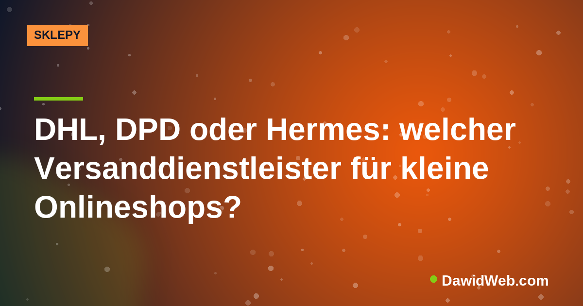 DHL, DPD oder Hermes: welcher Versanddienstleister für kleine Onlineshops?