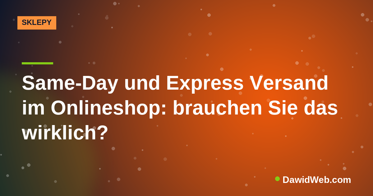 Same-Day und Express Versand im Onlineshop: brauchen Sie das wirklich?