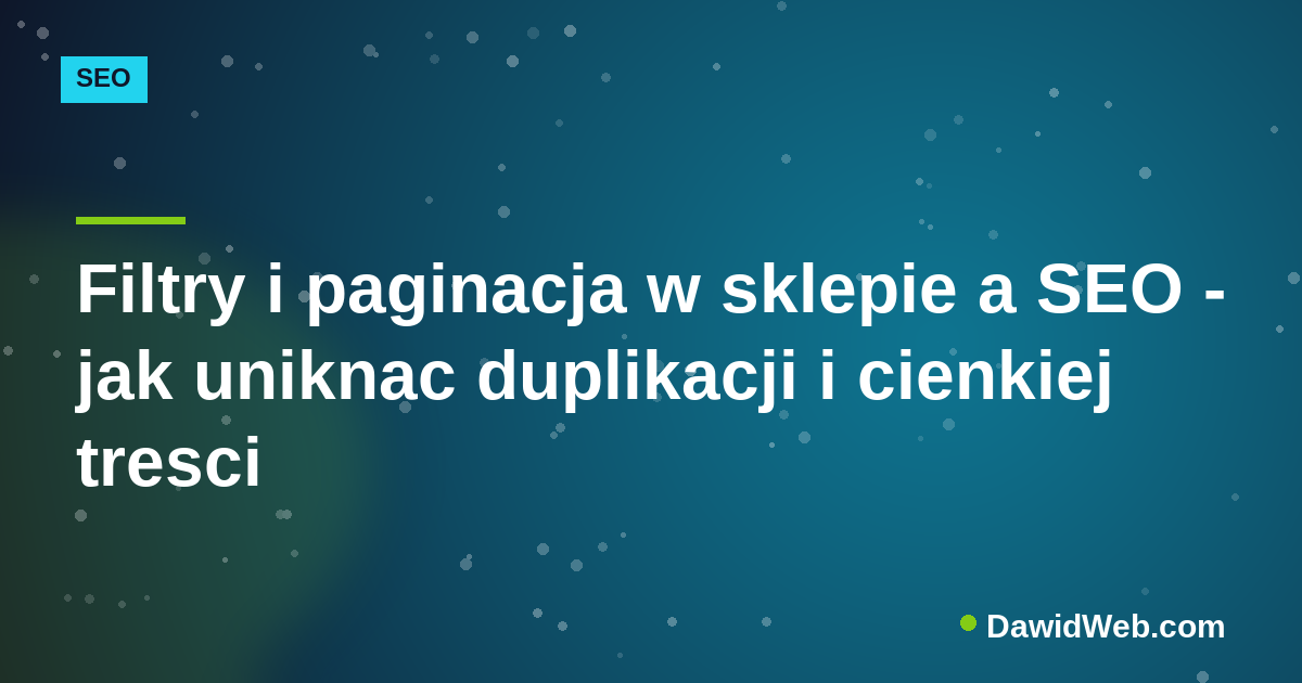 Filtry i paginacja w sklepie a SEO - jak uniknac duplikacji i cienkiej tresci