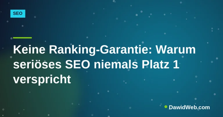 Keine Ranking-Garantie: Warum seriöses SEO niemals Platz 1 verspricht