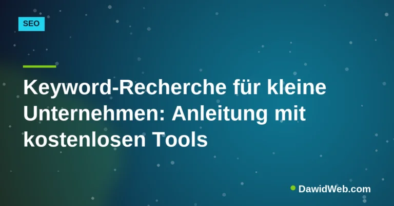 Coverbild: Keyword-Recherche für kleine Unternehmen: Anleitung mit kostenlosen Tools