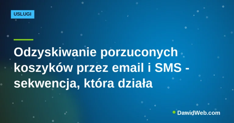 Okładka artykułu: Odzyskiwanie porzuconych koszyków przez email i SMS - sekwencja, która działa