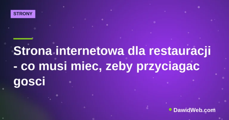 Strona internetowa dla restauracji - co musi miec, zeby przyciagac gosci