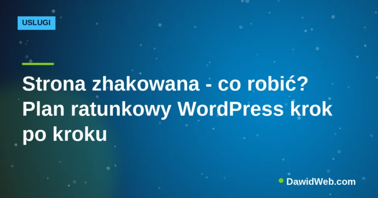 Strona zhakowana  -  co robić? Plan ratunkowy WordPress krok po kroku
