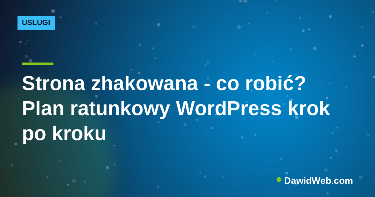 Strona zhakowana  -  co robić? Plan ratunkowy WordPress krok po kroku