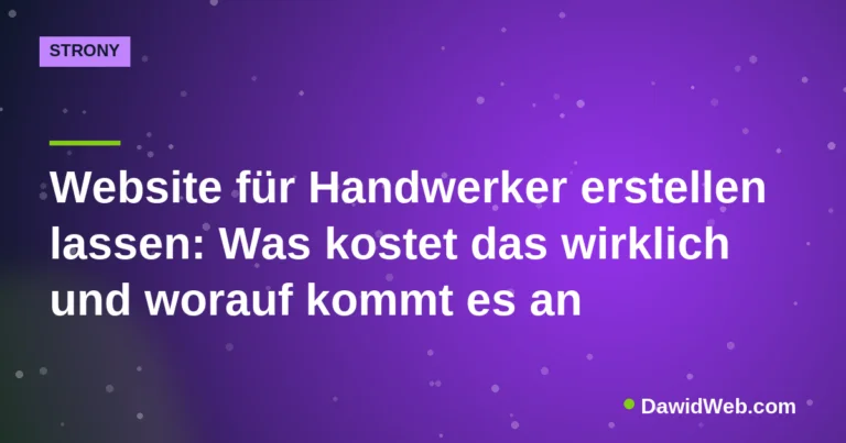 Coverbild: Website für Handwerker erstellen lassen: Was kostet das wirklich und worauf kommt es an