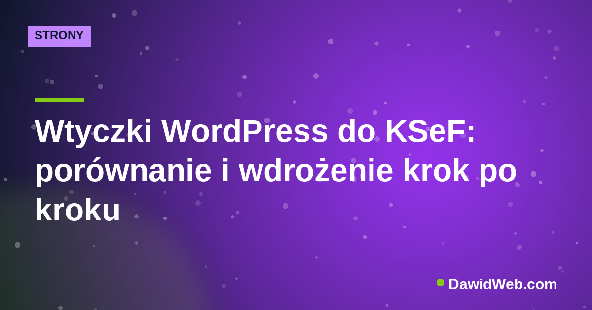 Wtyczki WordPress do KSeF: porównanie i wdrożenie krok po kroku