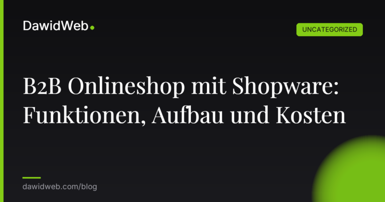Okładka artykułu: B2B Onlineshop mit Shopware: Funktionen, Aufbau und Kosten