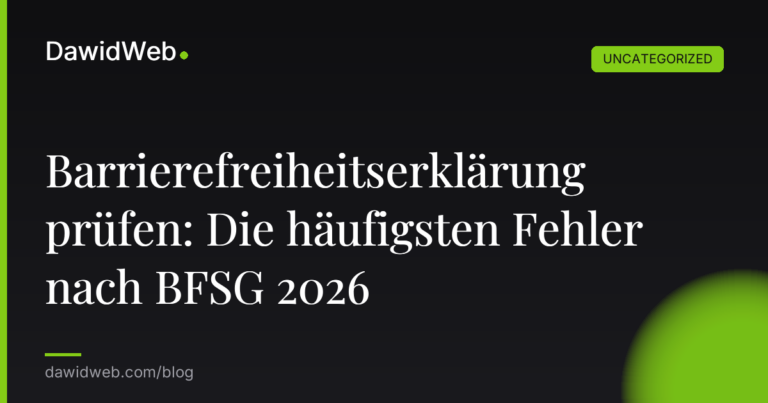 Okładka artykułu: Barrierefreiheitserklärung prüfen: Die häufigsten Fehler nach BFSG 2026