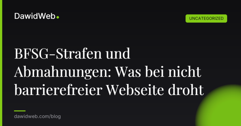 Okładka artykułu: BFSG-Strafen und Abmahnungen: Was bei nicht barrierefreier Webseite droht