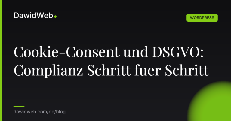 Cookie Consent und DSGVO Complianz Schritt fuer Schritt