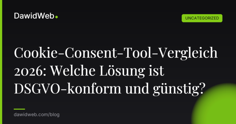 Okładka artykułu: Cookie-Consent-Tool-Vergleich 2026: Welche Lösung ist DSGVO-konform und günstig?