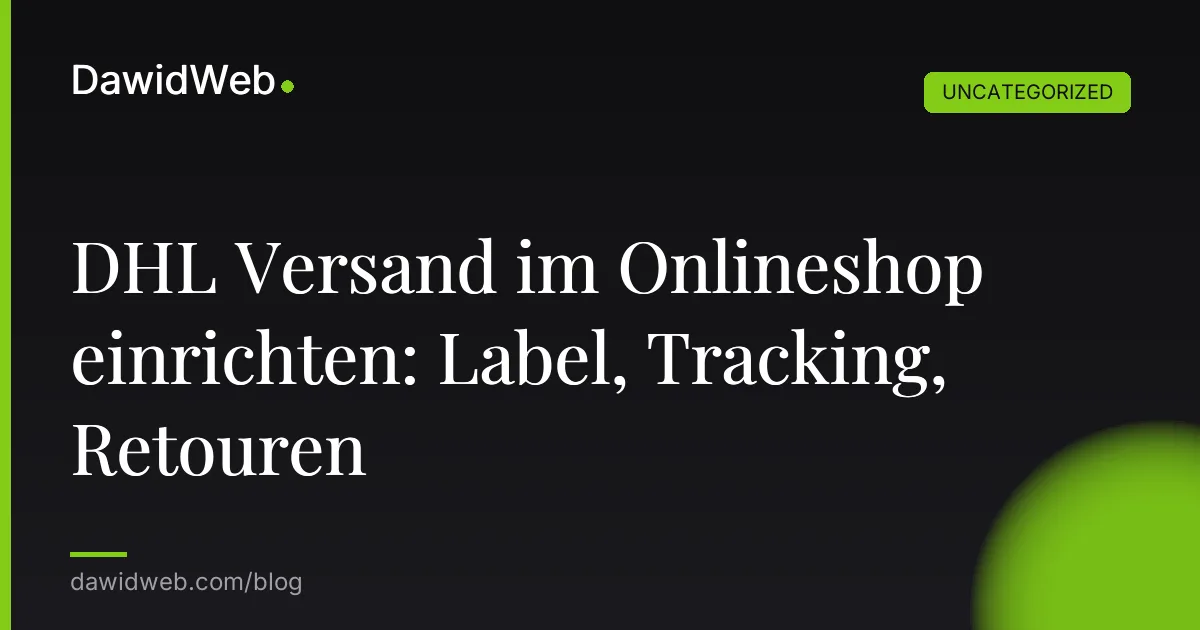 DHL Versand im Onlineshop einrichten: Label, Tracking, Retouren
