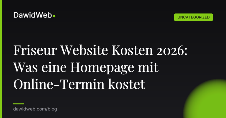 Okładka artykułu: Friseur Website Kosten 2026: Was eine Homepage mit Online-Termin kostet