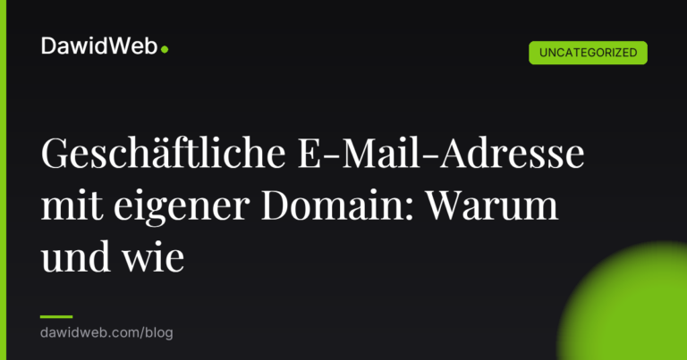 Okładka artykułu: Geschäftliche E-Mail-Adresse mit eigener Domain: Warum und wie