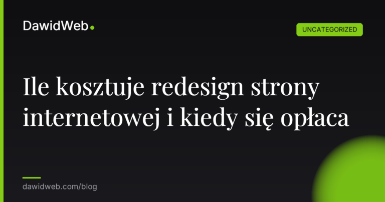 Okładka artykułu: Ile kosztuje redesign strony internetowej i kiedy się opłaca