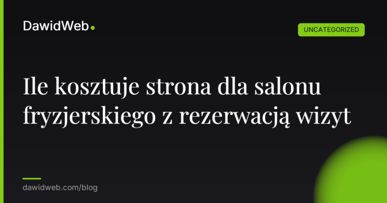 Okładka artykułu: Ile kosztuje strona dla salonu fryzjerskiego z rezerwacją wizyt