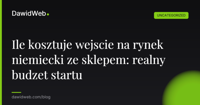 Okładka artykułu: Ile kosztuje wejscie na rynek niemiecki ze sklepem: realny budzet startu