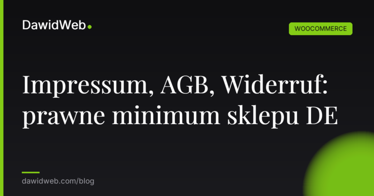 Impressum AGB Widerruf prawne minimum sklepu DE