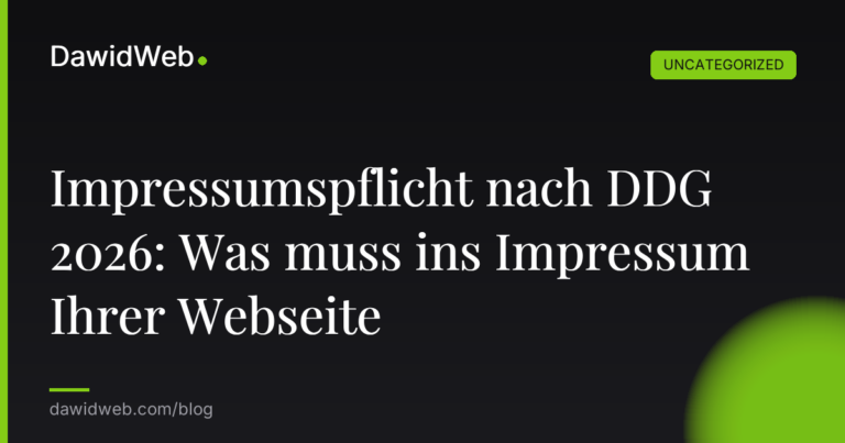 Okładka artykułu: Impressumspflicht nach DDG 2026: Was muss ins Impressum Ihrer Webseite