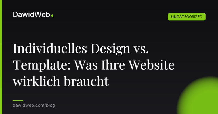 Okładka artykułu: Individuelles Design vs. Template: Was Ihre Website wirklich braucht