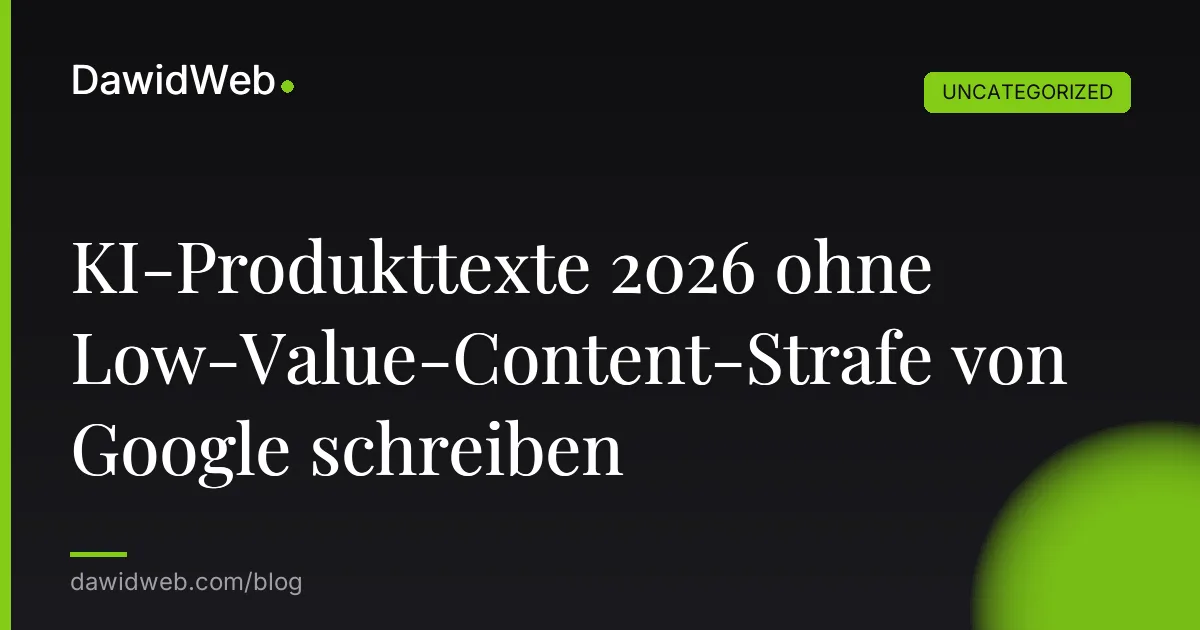 KI-Produkttexte 2026 ohne Low-Value-Content-Strafe von Google schreiben