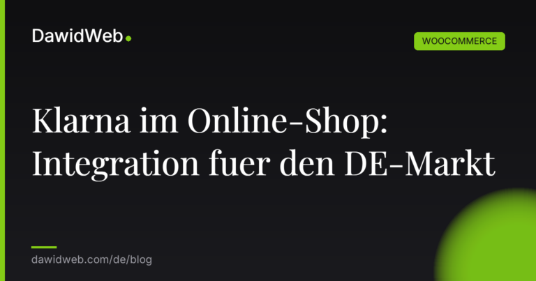 Klarna im Online Shop Integration fuer den DE Markt