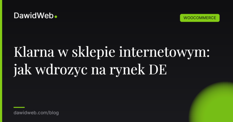 Klarna w sklepie internetowym jak wdrozyc na rynek DE