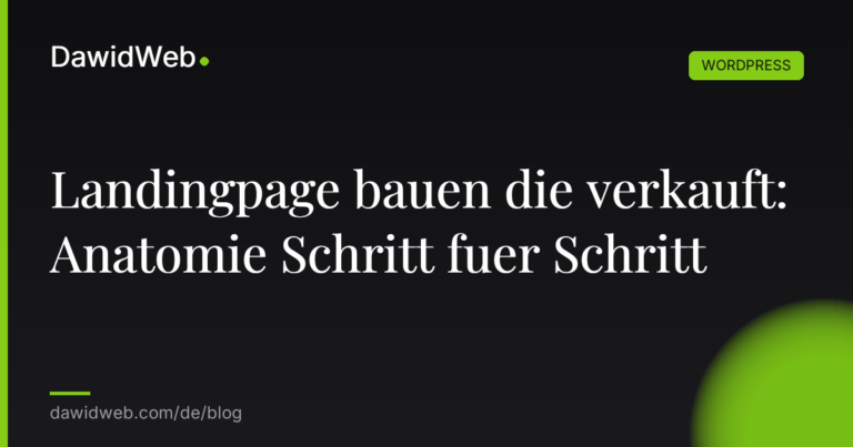 Landingpage bauen die verkauft Anatomie Schritt fuer Schritt
