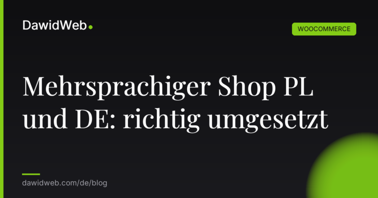 Mehrsprachiger Shop PL und DE richtig umgesetzt