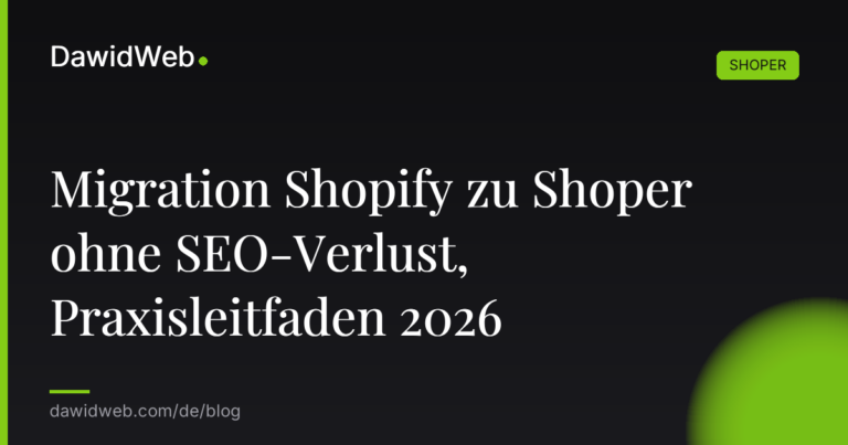 Migration Shopify zu Shoper ohne SEO Verlust Praxisleitfaden 2026
