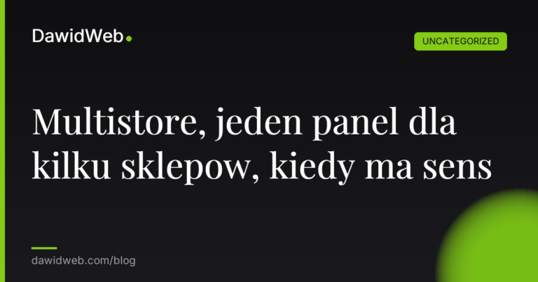 Okładka artykułu: Multistore, jeden panel dla kilku sklepow, kiedy ma sens