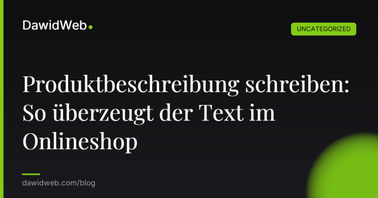 Okładka artykułu: Produktbeschreibung schreiben: So überzeugt der Text im Onlineshop