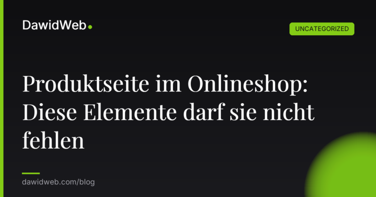 Okładka artykułu: Produktseite im Onlineshop: Diese Elemente darf sie nicht fehlen