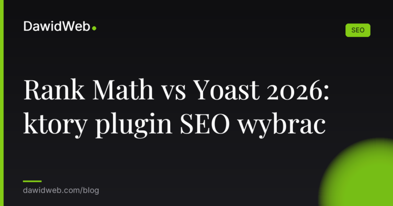 Okładka artykułu: Rank Math vs Yoast 2026: który plugin SEO wybrać