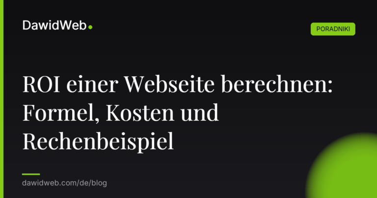 ROI einer Webseite berechnen: Formel, Kosten und Rechenbeispiel
