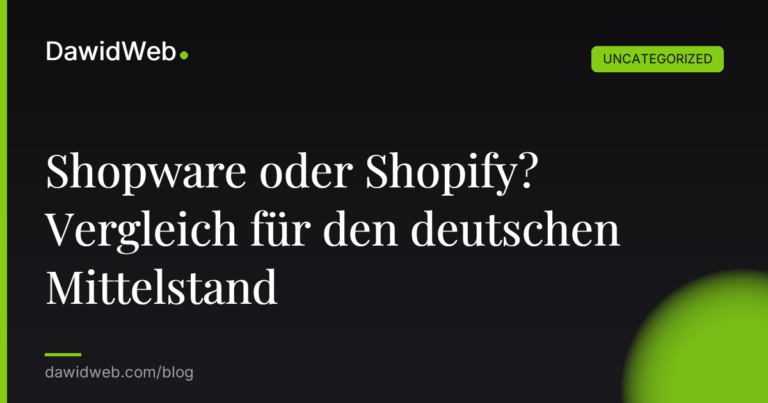 Okładka artykułu: Shopware oder Shopify? Vergleich für den deutschen Mittelstand