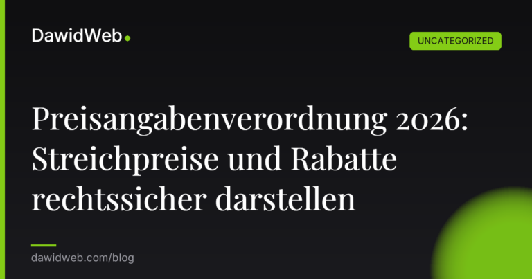 Okładka artykułu: Preisangabenverordnung 2026: Streichpreise und Rabatte rechtssicher darstellen