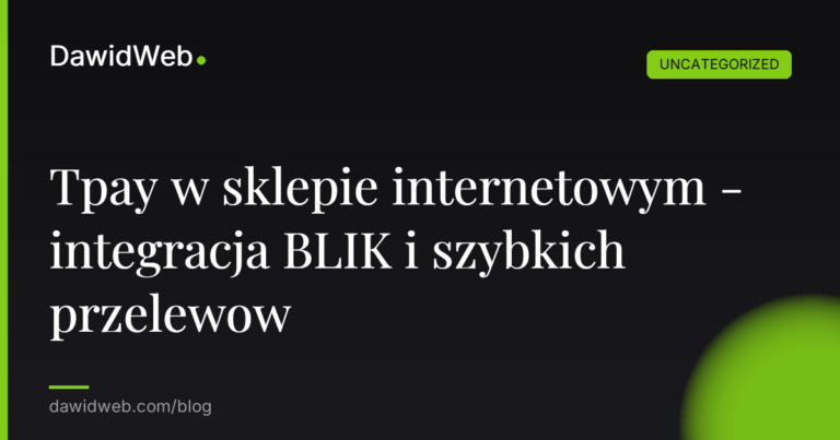 Okładka artykułu: Tpay w sklepie internetowym - integracja BLIK i szybkich przelewow