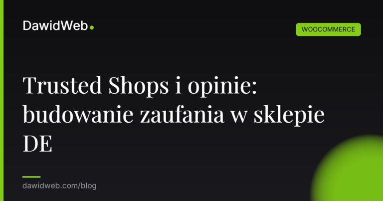 Trusted Shops i opinie budowanie zaufania w sklepie DE