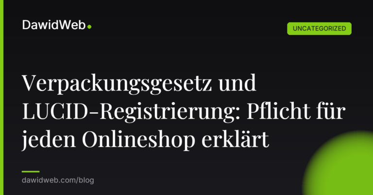 Okładka artykułu: Verpackungsgesetz und LUCID-Registrierung: Pflicht für jeden Onlineshop erklärt
