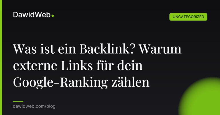 Okładka artykułu: Was ist ein Backlink? Warum externe Links für dein Google-Ranking zählen