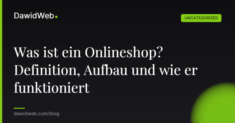 Okładka artykułu: Was ist ein Onlineshop? Definition, Aufbau und wie er funktioniert