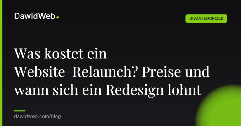 Okładka artykułu: Was kostet ein Website-Relaunch? Preise und wann sich ein Redesign lohnt