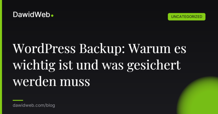 Okładka artykułu: WordPress Backup: Warum es wichtig ist und was gesichert werden muss