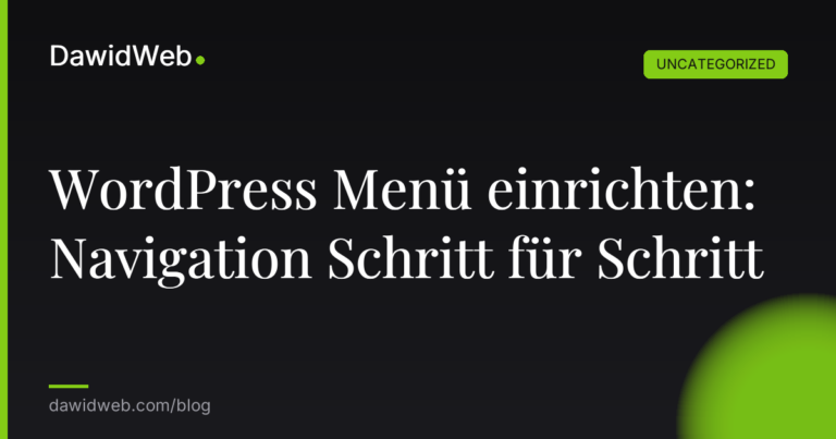 Okładka artykułu: WordPress Menü einrichten: Navigation Schritt für Schritt