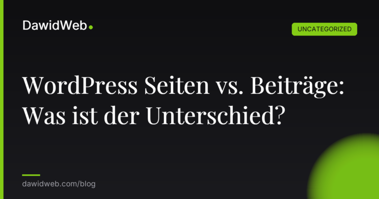 Okładka artykułu: WordPress Seiten vs. Beiträge: Was ist der Unterschied?