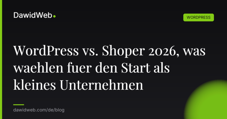 WordPress vs. Shoper 2026 was waehlen fuer den Start als kleines Unternehmen