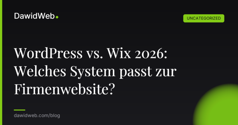 Okładka artykułu: WordPress vs. Wix 2026: Welches System passt zur Firmenwebsite?